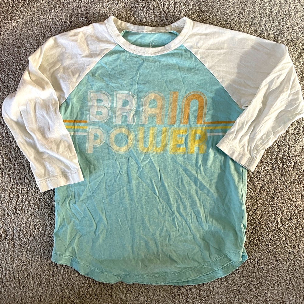 Peek Brain Power Raglan Tee size S 6/7